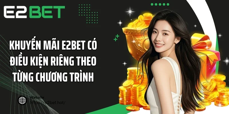Khuyến mãi E2BET có điều kiện riêng theo từng chương trình